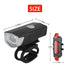 Bike Bicycle Light USB LED Rechargeable Set Mountain Cycle Front Back Headlight Lamp Flashlight USB Rechargeable Bike Light Set Bike Headlight Tail Light For Night Riding