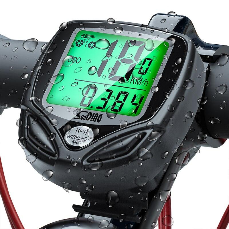 Bike Computer Wireless Waterproof Bicycle Computer 16 Functions Speed Cycle Speedometer Waterproof Wireless Bicycle Bike Computer And Cycling Odometer With Multi-Function LCD Backlight Display