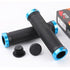 Bike Handlebar Cover Grips Anti-Slip Mountain Road Cycling Bike Bicycle Smooth Soft Rubber Handle Grip Lock Bar Non-Slip-Rubber Bicycle Handle Grip With Aluminum Lock Rubber Comfortable Bike Grips