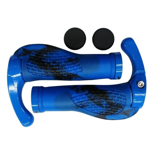 Bike Handlebar Ergonomics Bicycle Grips Bar Ends Plugs Grips Comfortable Bike Handle Grips Ergonomic Bike Grips Shock Absorption Mountain Bike Grips Non-Slip Bicycle Grips Aluminum Alloy Rings For Bicycle