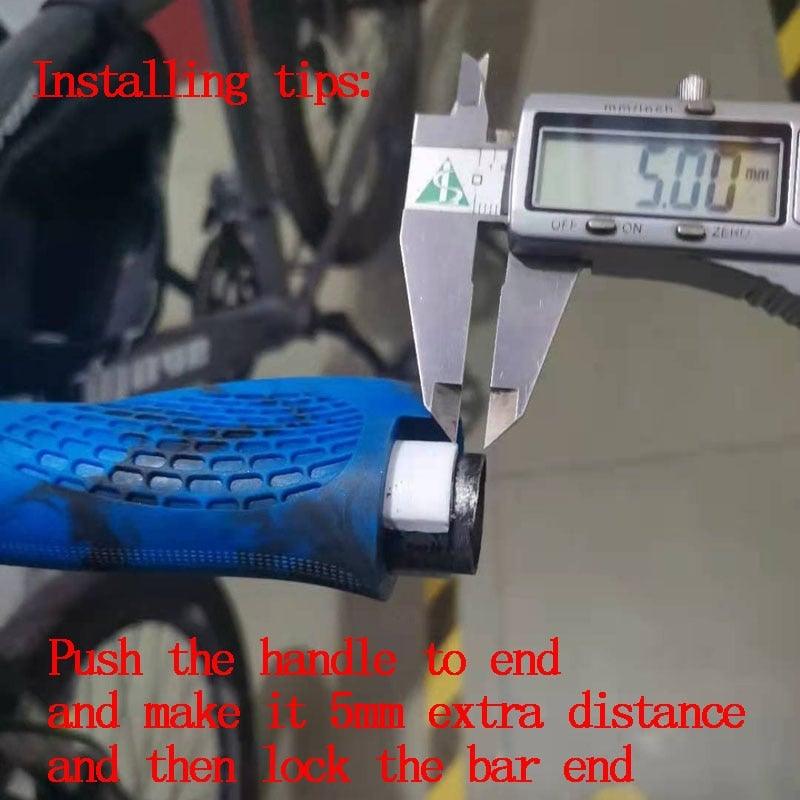 Bike Handlebar Ergonomics Bicycle Grips Bar Ends Plugs Grips Comfortable Bike Handle Grips Ergonomic Bike Grips Shock Absorption Mountain Bike Grips Non-Slip Bicycle Grips Aluminum Alloy Rings For Bicycle