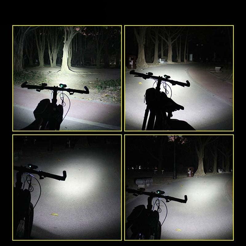 Bike Light Bicycle Headlight Head Lamp Cycling Front Flash Lights With Battery Pack Charger Bicycle Light Set USB Rechargeable Super Bright Bike Headlight For Night Riding Road