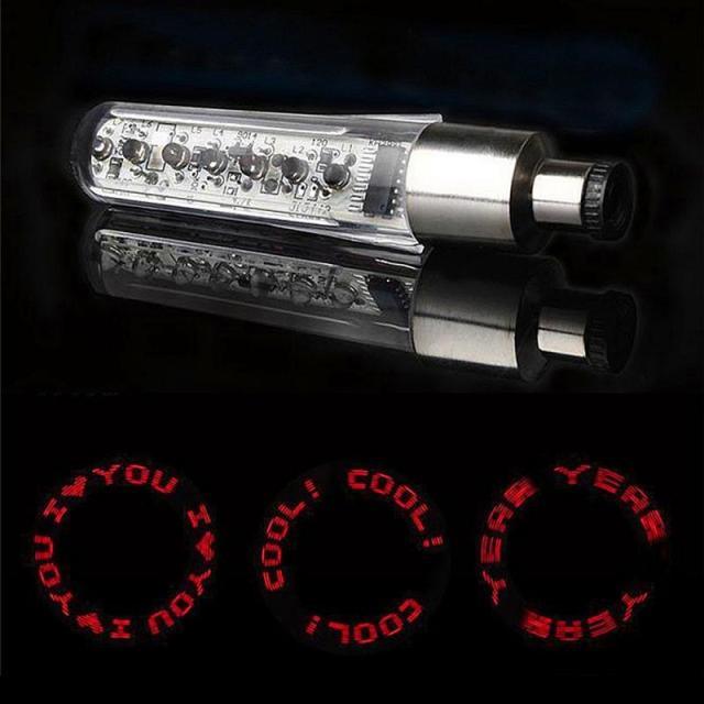 Bike Light Led Tire Valve Core Glow Stick Lamp Caps Wheel Spokes Flash Light Bicycle Accessories Wheel Valve Lamp Flashing Bicycle Wheel Light Bike Wheel Cap Lights Bike Spokes Safety Night Lights