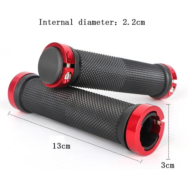 Bike Road Cycling Bicycle Handlebar Cover Grips Soft Rubber Anti-Slip Bike Handle Grip Lock Bar Non-Slip-Rubber Bicycle Handle Grip With Aluminum Lock Bike Grip For Scooter Cruiser Tricycle Wheel Chair Mountain Road Urban Foldable Bike