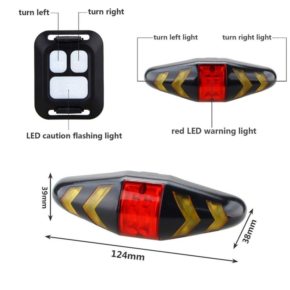 Bike Signal Wireless Remote Mountain Bike Cycling Lights Remote Control LED Warning Lamp Flashing Bike TailLight With Turn Signals Wireless Remote Control Ultra Bright LED Safety Warning Rear Lights - STEVVEX Sport - 224, Bicycle Light, Bicycle Light Decoration, Bicycle Lights, bike, bike accessories, Bike Flashlight, Bike Headlight, Bike Light Led Lamp, Bike Rear Light, Led Bike Headlight, LED Warning Headlights, Safety Warning Bike Light, Safety Warning Rear Lights, Wireless Bike Headlight - Stevvex.com