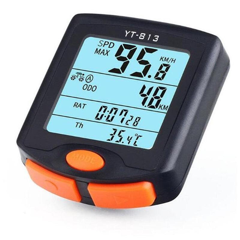 Bike Speed Meter Digital Bike Computer Multifunction Waterproof Sports Sensors Bicycle Computer Speedometer Waterproof 4 Line Display Odometer Cycling Multi Function Design