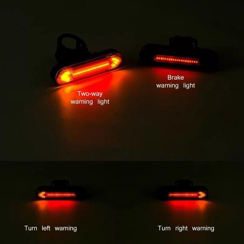 Bike Taillight USB Remote Wireless Controlling Bike Rear Lamp Turn Signal Light LED Bicycle Remote Control Bike Tail Light Bicycle Light Safety Warning Bike Brake Rear Light Safety Warning Cycling Light