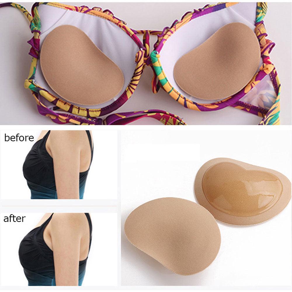 Bikini Chest Pad Bikini Set Breast Pads Breathable Push Up Sticky Bra Cups For Women Push Up Padded Bikinis Swimsuit Women Swimwear Women Thicker Breathable Sponge Bra Pad