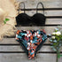 Bikini Female Swimsuit Women Swimwear Push Up Bikinis Set High Waist Swimming Suits Two Piece Set Women Swimsuit Solid Printed Bikini Push-Up Pad Swimwear Set Beachwear Ruffled Bathing Suit