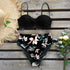 Bikini Female Swimsuit Women Swimwear Push Up Bikinis Set High Waist Swimming Suits Two Piece Set Women Swimsuit Solid Printed Bikini Push-Up Pad Swimwear Set Beachwear Ruffled Bathing Suit