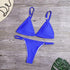 Bikini New Summer Solid Bikini Set Low Waist Swimwear Women Bathing Suit Swimsuit Female Cheeky Bikini Swimsuit Triangle Two Piece Basic Solid Thong Tanning Suits