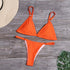 Bikini New Summer Solid Bikini Set Low Waist Swimwear Women Bathing Suit Swimsuit Female Cheeky Bikini Swimsuit Triangle Two Piece Basic Solid Thong Tanning Suits