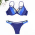 Bikini Push Up Swimsuit Female Swimwear Women Two-pieces Bikini set Bra Cup Bather Bathing Suit Swim Lady Triangle Bikini T-Back 2 Pieces Bandeau Swimsuit V Neck Swimwear Halter Push Up Bathing Suit