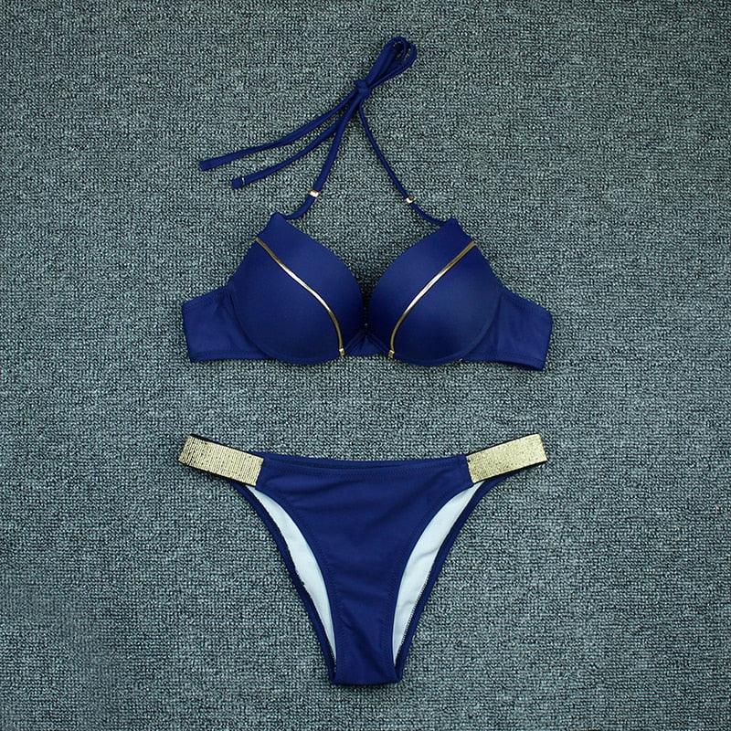 Bikini Push Up Swimwear  Bikini Set Pink Swimwear Women Micro Swimsuit Female Bandage Bikini Beach Wear Swimming Two-Piece Swimsuit Summer Swimsuit for Women