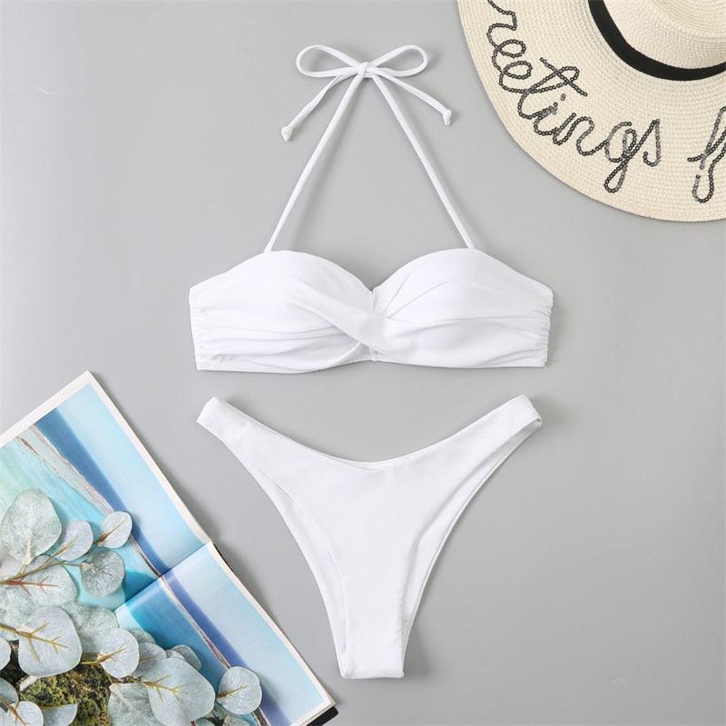 Bikini Push Up Swimwear  Bikini Set Pink Swimwear Women Micro Swimsuit Female Bandage Bikini Beach Wear Swimming Two-Piece Swimsuit Summer Swimsuit for Women