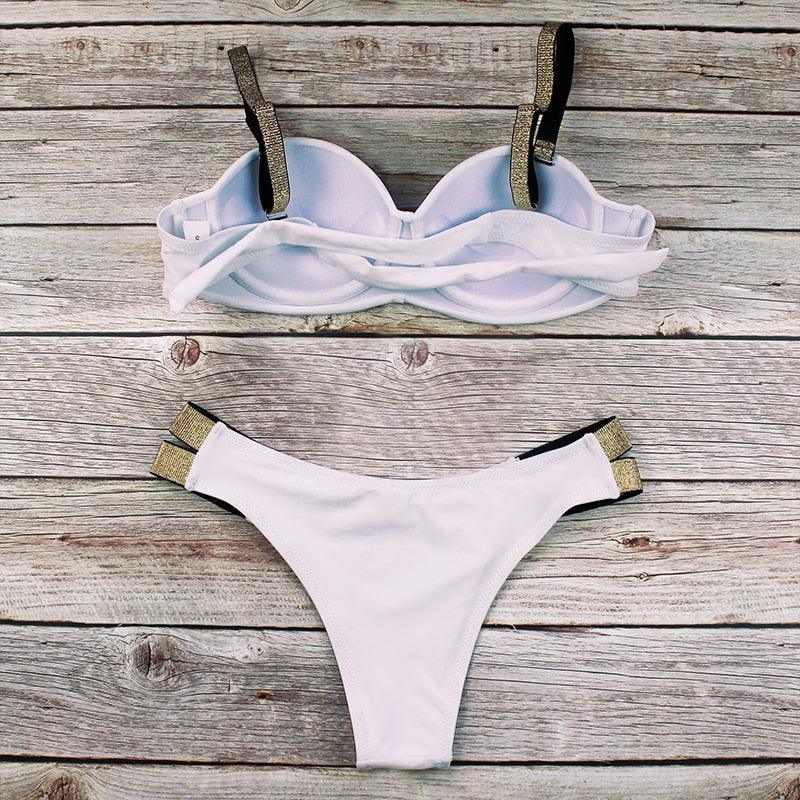 Bikini Push Up Swimwear  Bikini Set Pink Swimwear Women Micro Swimsuit Female Bandage Bikini Beach Wear Swimming Two-Piece Swimsuit Summer Swimsuit for Women