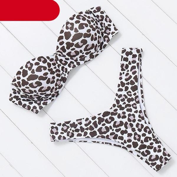 Bikini Set High Cut Solid  Swimsuit Women Swimwear Push Up Bathing Suit Beachwear Leopard Bikini Women's Ribbed Underwire Bikini High Cut Bikini V Swimwear Butterfly Print High Leg Bikini Swimsuit