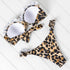 Bikini Set High Cut Solid  Swimsuit Women Swimwear Push Up Bathing Suit Beachwear Leopard Bikini Women's Ribbed Underwire Bikini High Cut Bikini V Swimwear Butterfly Print High Leg Bikini Swimsuit