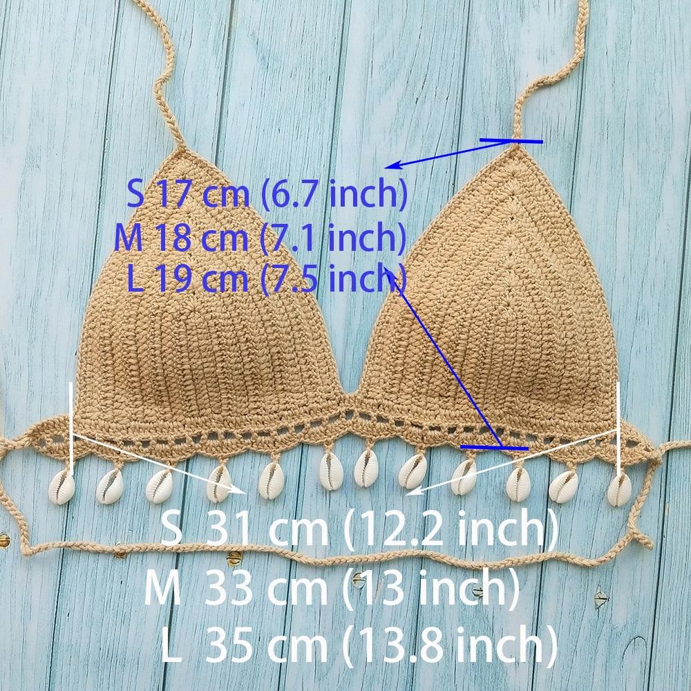 Bikini Set Woman Crochet Shell Tassel Bikini Top And Seashell Beach Skirt Lace See Through Bikini Women Beach Summer 2 Piece Outfits Crochet Mesh Bikini Top and Skirt Set