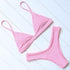 Bikini Swimwear Women Swimsuit Push Up Micro Bikinis Set Swimming Bathing Suit Beachwear Summer Thong Bottom Two Piece Bikini Double Shoulder Straps Cute Swimsuit Triangle Bathing  Bikini