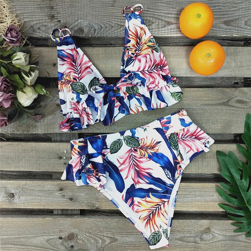 Bikinis Women Swimsuit Padded Swimwear Halter Bikini Set Push Up Beach Wear Two Piece Bikini Swimsuit Bathing Suits Halter Triangle Tops String Bikini Sets  Bathing Suit Swimming