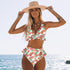 Bikinis Women Swimsuit Padded Swimwear Halter Bikini Set Push Up Beach Wear Two Piece Bikini Swimsuit Bathing Suits Halter Triangle Tops String Bikini Sets  Bathing Suit Swimming