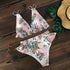 Bikinis Women Swimsuit Padded Swimwear Halter Bikini Set Push Up Beach Wear Two Piece Bikini Swimsuit Bathing Suits Halter Triangle Tops String Bikini Sets  Bathing Suit Swimming