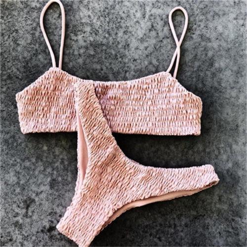 Bikinis Women Swimwear Two Piece Set Women Plus Size Swimwear Bandage Push-Up Padded Bra Bikini Set Swimsuit Bathing Suit Women Push-up Padded Bra Bandage Bikini Set Swimsuit Swimwear Bathing