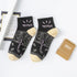 Black And White Embroidery Female Tide Socks Shallow Mouth Summer Cartoon Cow Cute Fashion Boat Socks Unisex Men And Women Cotton Ankle Socks