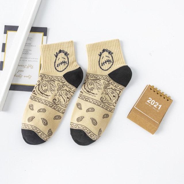 Black And White Embroidery Female Tide Socks Shallow Mouth Summer Cartoon Cow Cute Fashion Boat Socks Unisex Men And Women Cotton Ankle Socks