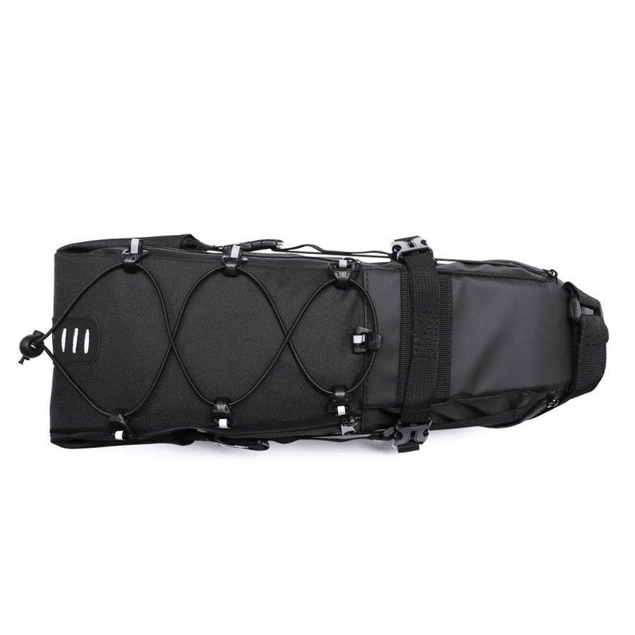 Black Bike Bag Bicycle Bag Cycle Cycling Bike Seat Bag Bags Accessories Waterproof Bike Packing Bags Large Bike Bags Fully Waterproof Bike Bag Under Seat Roll Up Cycling Rear Tail Pack