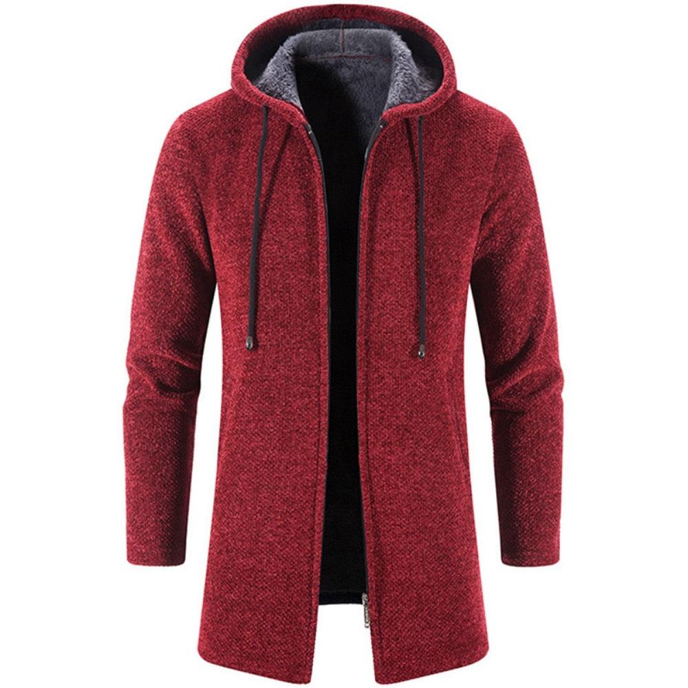 Black Business Autumn Cashmere Jacket Men's Winter Coat Windbreaker Unique Design New Style Warm Hooded Jacket For Men Soft Comfortable Heavyweight Jackets