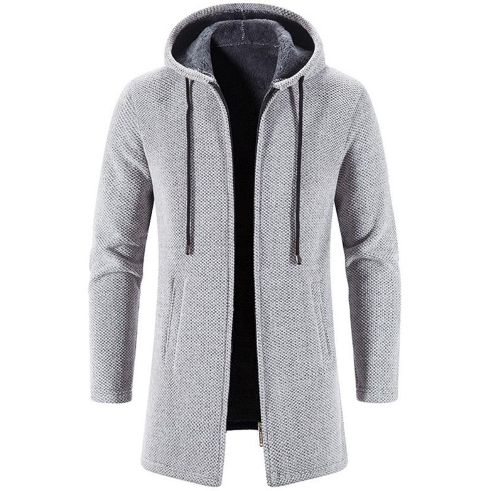 Black Business Autumn Cashmere Jacket Men's Winter Coat Windbreaker Unique Design New Style Warm Hooded Jacket For Men Soft Comfortable Heavyweight Jackets