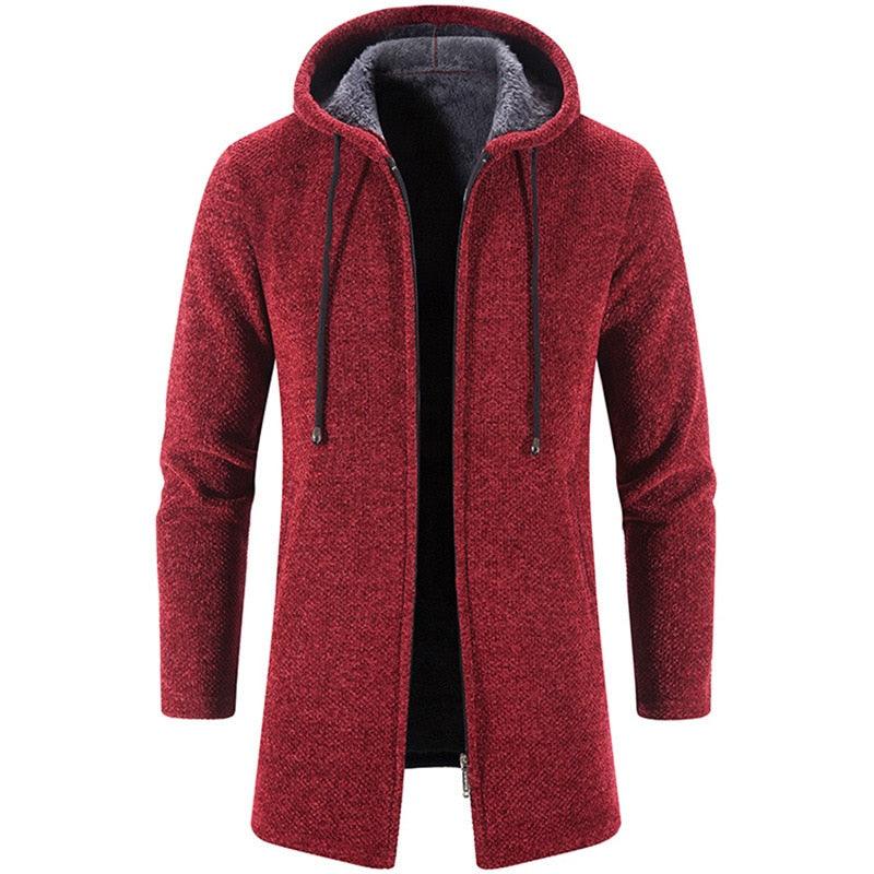 Black Business Autumn Cashmere Jacket Men's Winter Coat Windbreaker Unique Design New Style Warm Hooded Jacket For Men Soft Comfortable Heavyweight Jackets