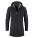 Black Business Autumn Cashmere Jacket Men's Winter Coat Windbreaker Unique Design New Style Warm Hooded Jacket For Men Soft Comfortable Heavyweight Jackets