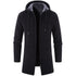 Black Business Autumn Cashmere Jacket Men's Winter Coat Windbreaker Unique Design New Style Warm Hooded Jacket For Men Soft Comfortable Heavyweight Jackets