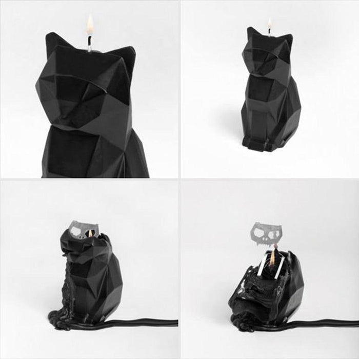 Black Cat Candle Cat Skeleton Candle Unveil Skeleton When Burning Cool And Unique Gifts For Animal Lovers Cat Gifts Cat Lovers Gift Pet Candle Handmade Candle Craft Candle With skeleton Christmas New Year Decoration Gift