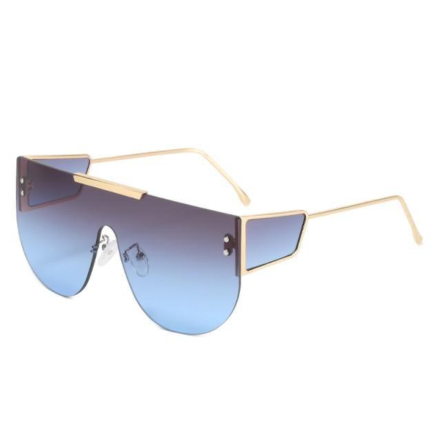 Black Fashionable Hot Shield Sunglasses For Women And Men Luxury Gradients Stylish Lens New Colourful Frame New Oval Sunglasses For Women And Men