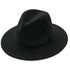 Black Fedora Hat Unisex Wide Brim Hat Autumn Winter Fedora Hat Wide Cap Winter Wool Classic Hat Men Elegant Gentleman Hat For Party