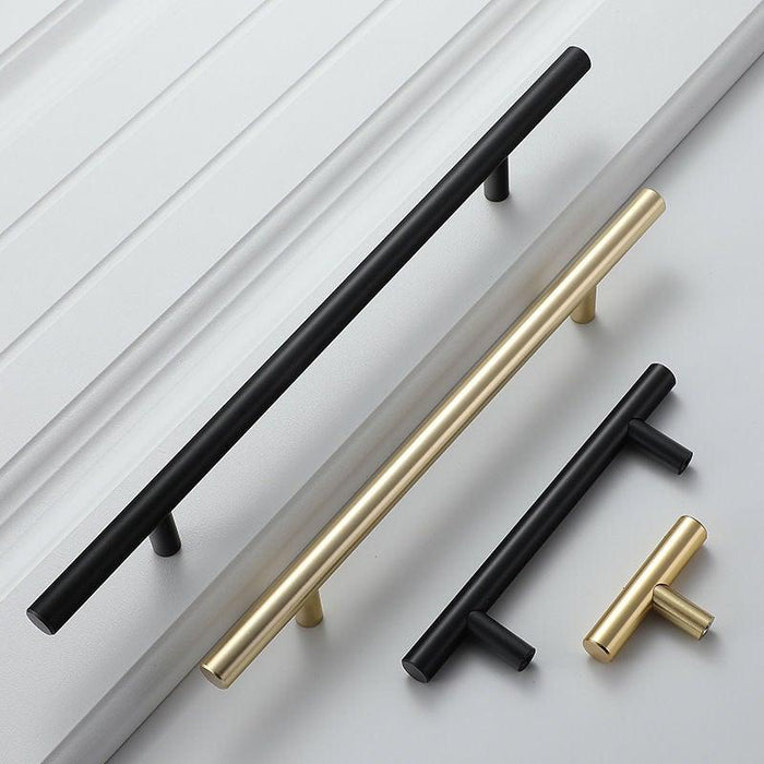 Black Golden Cupboard Handle Brushed Stainless Steel Kitchen Cabinet Door Knob Furniture Drawer Pull Hardware Pulls  Bar Handle  Furniture Handle Drawer Pull Hardware Stainless Steel Kitchen Drawer Pulls Cabinet Handles