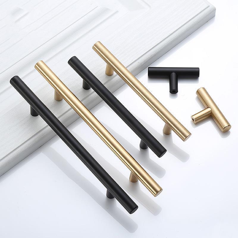 Black Golden Cupboard Handle Brushed Stainless Steel Kitchen Cabinet Door Knob Furniture Drawer Pull Hardware Pulls  Bar Handle  Furniture Handle Drawer Pull Hardware Stainless Steel Kitchen Drawer Pulls Cabinet Handles