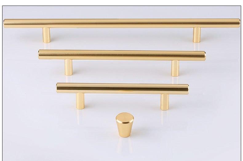 Black Golden Cupboard Handle Brushed Stainless Steel Kitchen Cabinet Door Knob Furniture Handle Drawer Pull Hardware Stainless Steel Kitchen Drawer Pulls Cabinet Handles