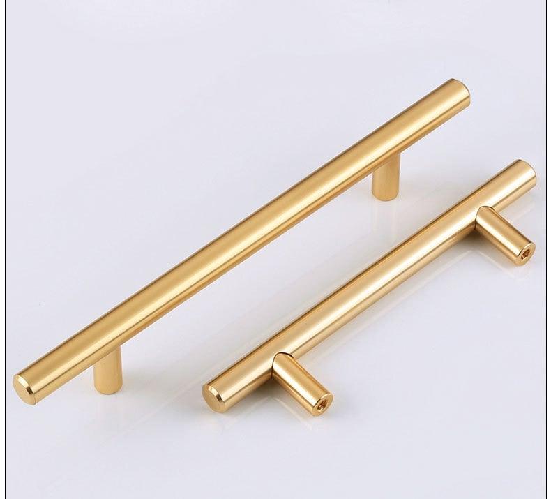 Black Golden Cupboard Handle Brushed Stainless Steel Kitchen Cabinet Door Knob Furniture Handle Drawer Pull Hardware Stainless Steel Kitchen Drawer Pulls Cabinet Handles