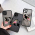 Black Initial Letter Phone Case for iPhone Camera Protect Transparent Art Letters Phone Case For iPhone 13 12 Soft Silicone Cover