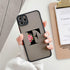 Black Initial Letter Phone Case for iPhone Camera Protect Transparent Art Letters Phone Case For iPhone 13 12 Soft Silicone Cover