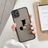 Black Initial Letter Phone Case for iPhone Camera Protect Transparent Art Letters Phone Case For iPhone 13 12 Soft Silicone Cover