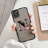 Black Initial Letter Phone Case for iPhone Camera Protect Transparent Art Letters Phone Case For iPhone 13 12 Soft Silicone Cover