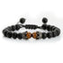 Black Lava Stone Crown Charm Tiger Eye Beads Bracelet For Men Women Braided Bracelets Handmade Adjustable Couple Distance Bracelets Lava Stone Beads Essential Oil Diffuser Adjustable Bracelet With King Queen Crown Charm