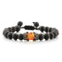 Black Lava Stone Crown Charm Tiger Eye Beads Bracelet For Men Women Braided Bracelets Handmade Adjustable Couple Distance Bracelets Lava Stone Beads Essential Oil Diffuser Adjustable Bracelet With King Queen Crown Charm