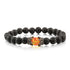 Black Lava Stone Crown Charm Tiger Eye Beads Bracelet For Men Women Braided Bracelets Handmade Adjustable Couple Distance Bracelets Lava Stone Beads Essential Oil Diffuser Adjustable Bracelet With King Queen Crown Charm